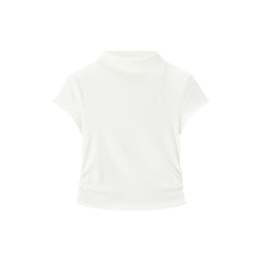 Women's Mock Neck Slim-Fit Solid T-Shirt