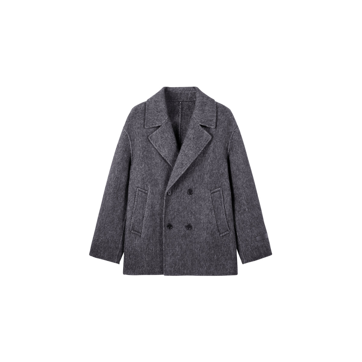 Men's Double-Breasted Wool Coat