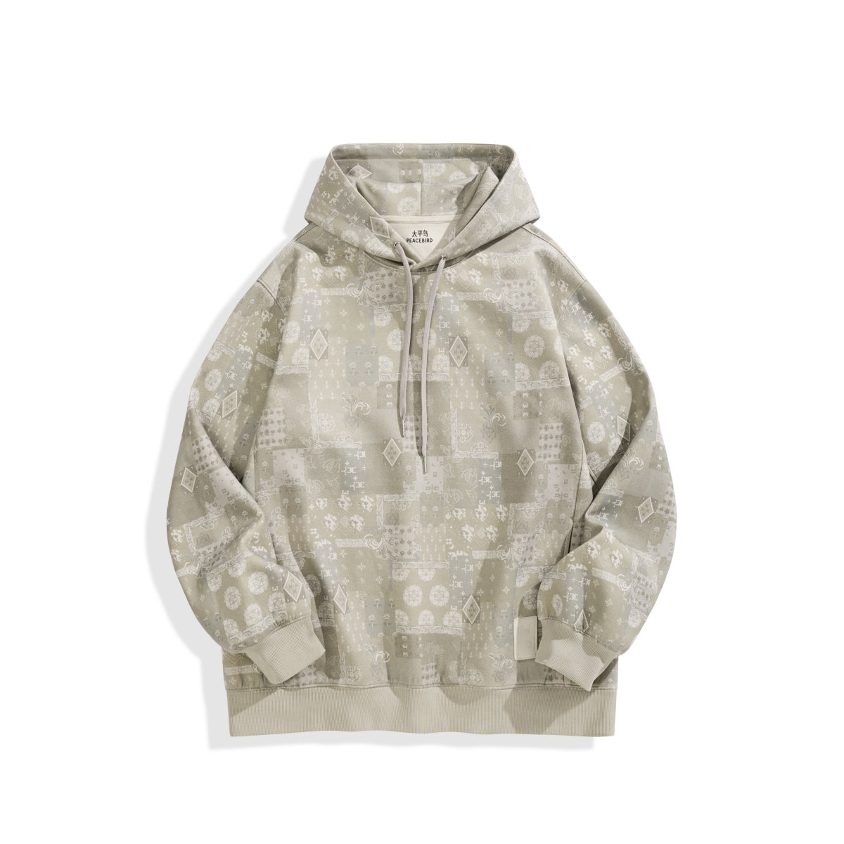 Men's Allover Jacquard Hooded Sweatshirt