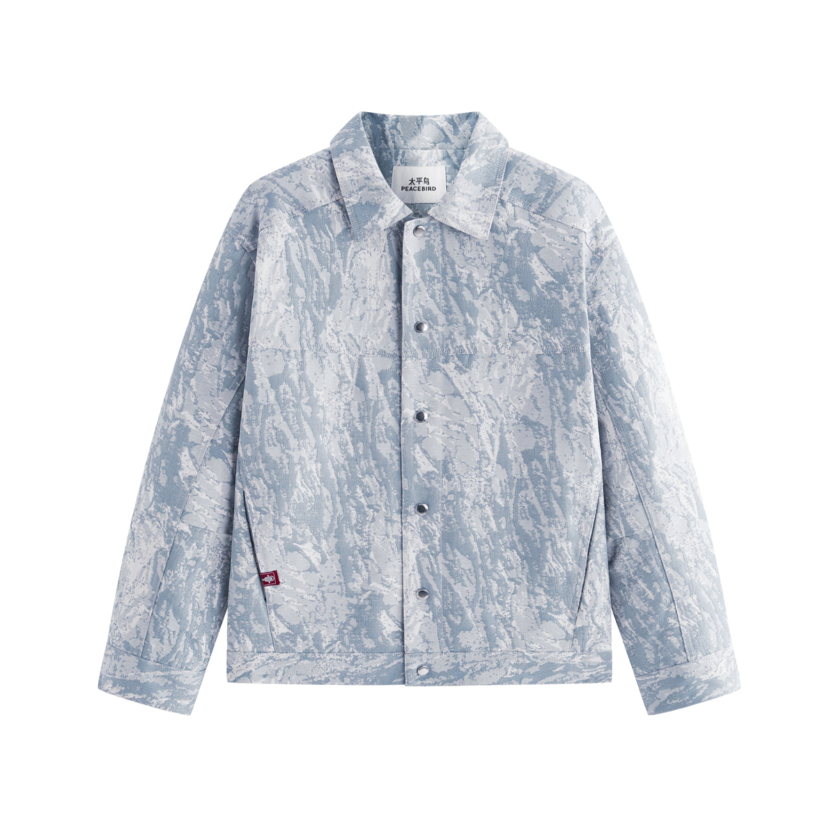 Men's Jacquard Denim Padded Jacket