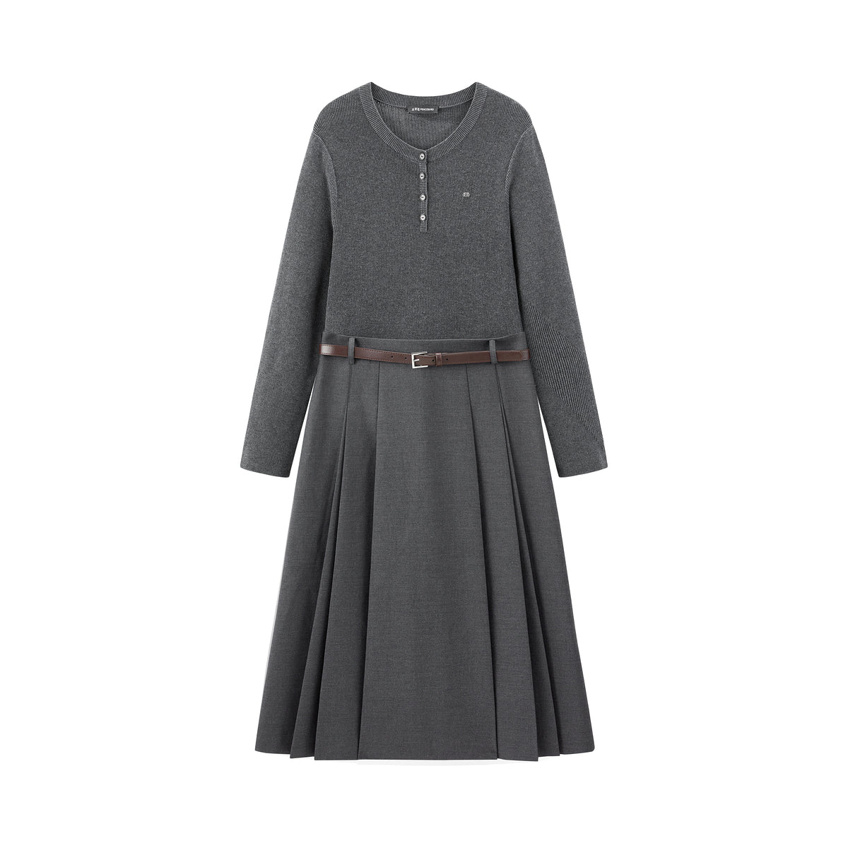 Women's Wool-Blend Knit Panel Dress