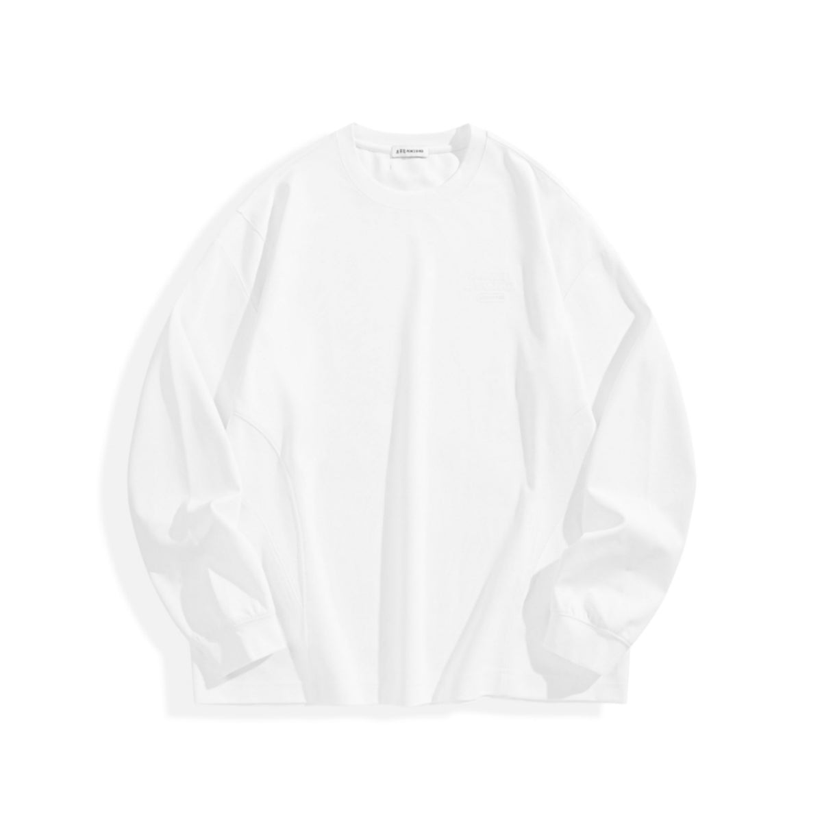 Men's Solid Embroidered Long-Sleeve T-Shirt