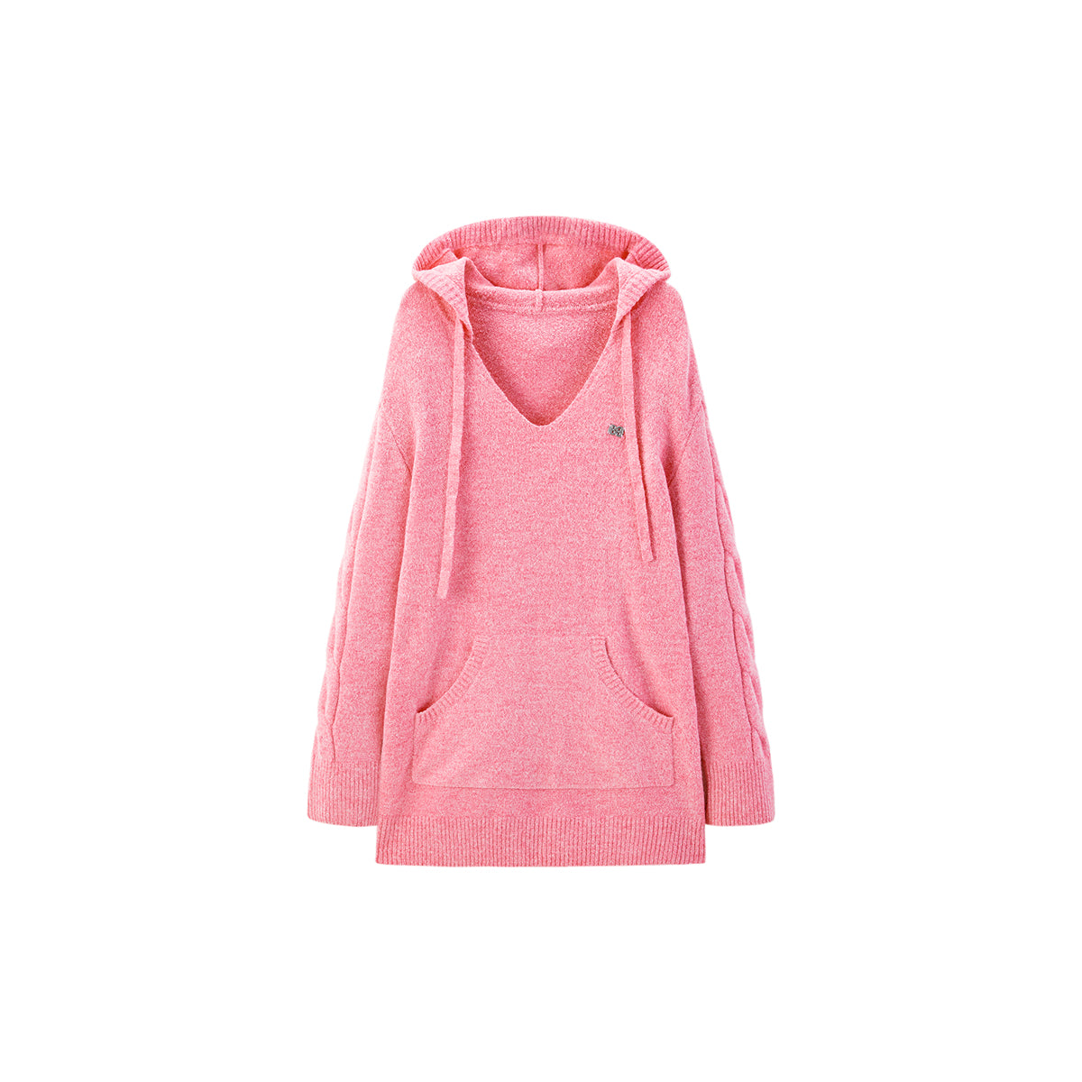 Women's Jacquard Texture Hooded Knit Dress