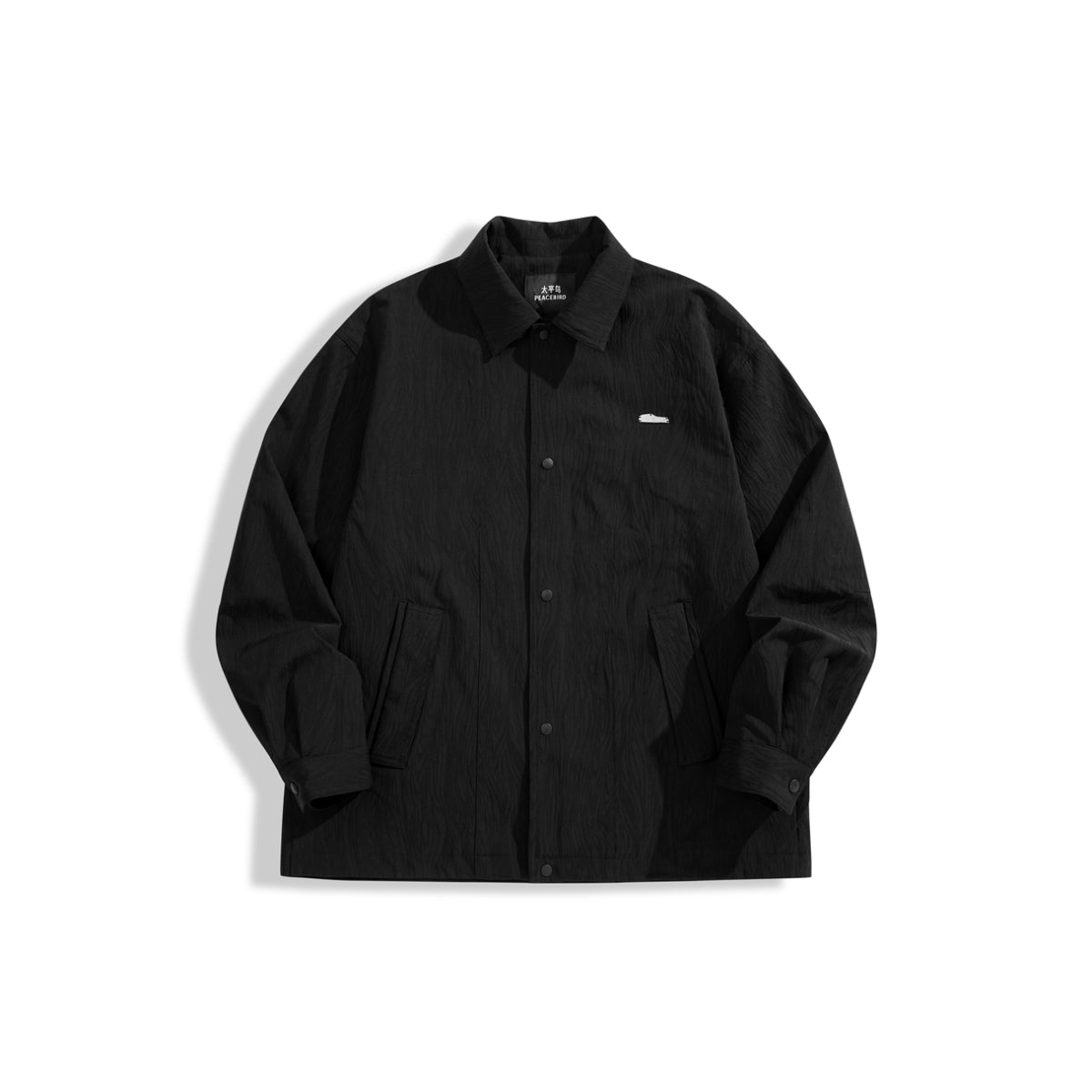 Men's Textured Fabric Shirt Jacket
