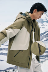 Men's Colorblock Bonded Water-Repellent Down Jacket