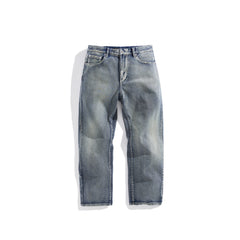 Men's Bleached Straight Jeans