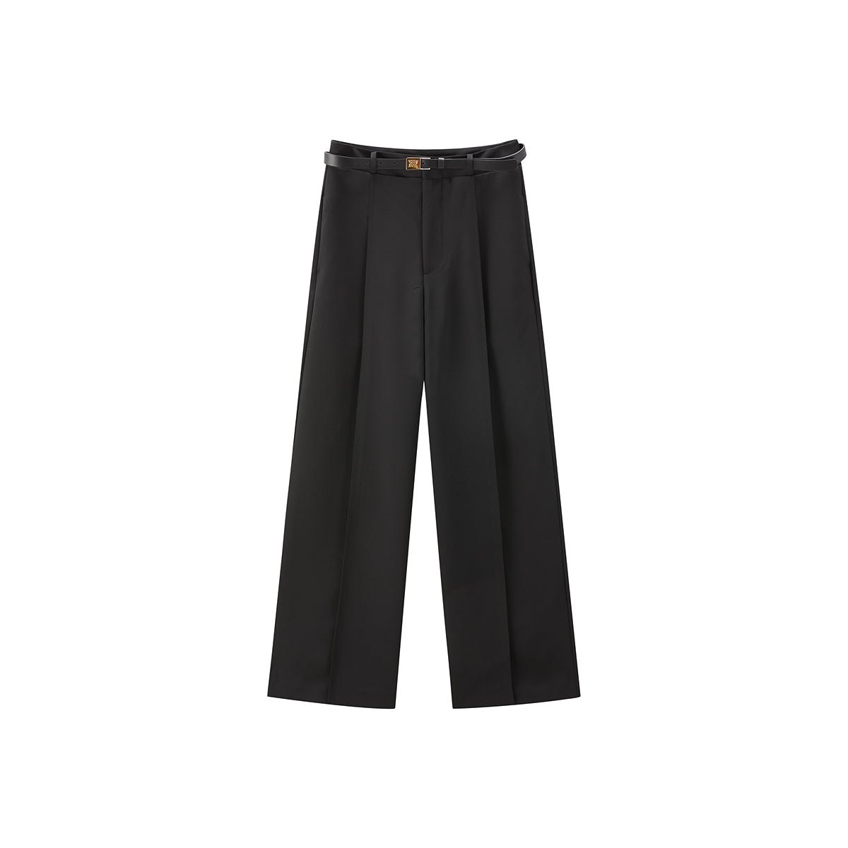 Women's Belted Elegant Straight Pants