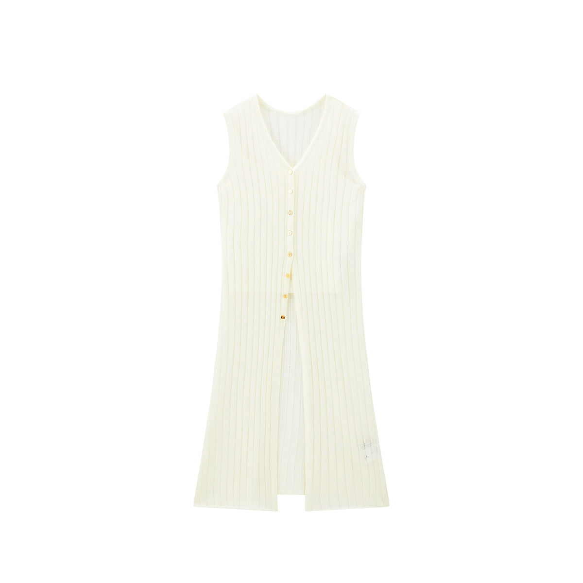 Women's Longline Sleeveless Knit Cardigan
