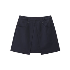 Women's Navy A-Line Mini Skirt