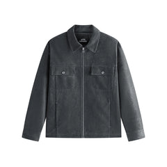 Men's Loose-Fit Faux Suede Jacket