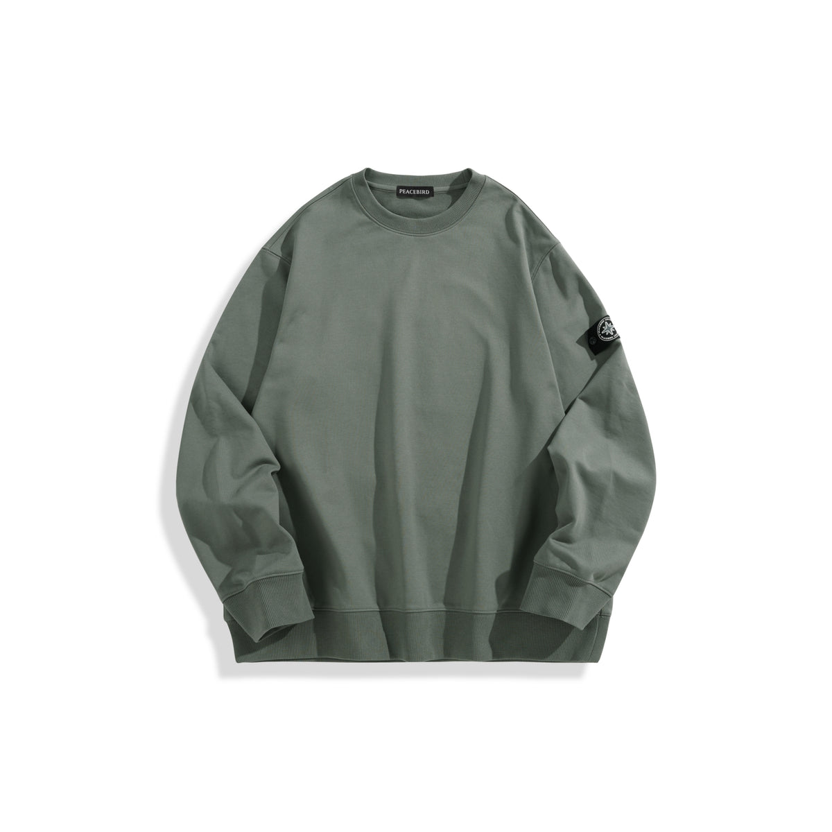 Men's Army Green Label Loose Fit Sweatshirt