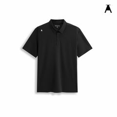 Men's Polo Shirt with Bonded Letter Print