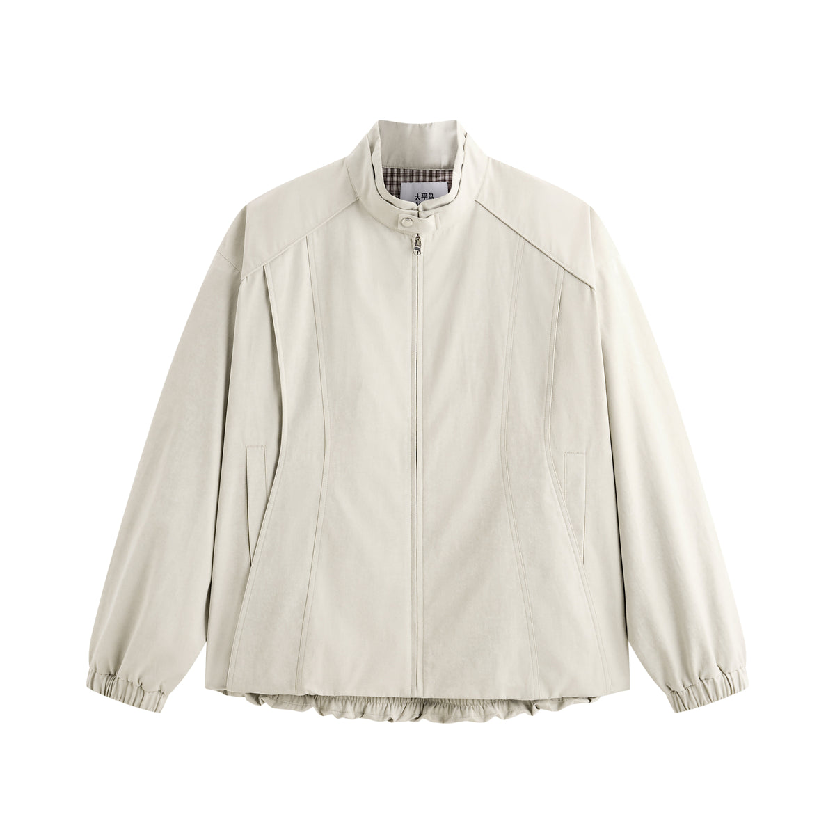 Men's Stand-Collar Jacket with Elastic Hem