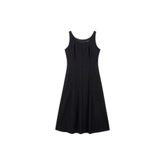 Women's Textured Square-Neck A-Line Sleeveless Dress