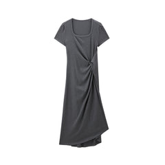 Women's U-Neck Twist-Waist Dress