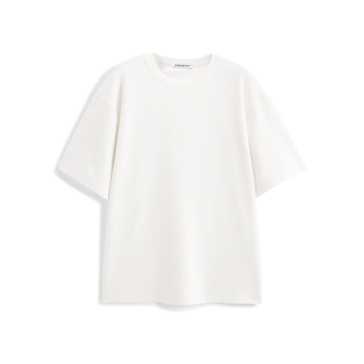 Men's Solid Allover Jacquard T-Shirt