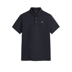 Men's Black Plain Polo Shirt
