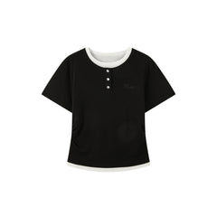 Women's 2-In-1 Embroidered T-shirt