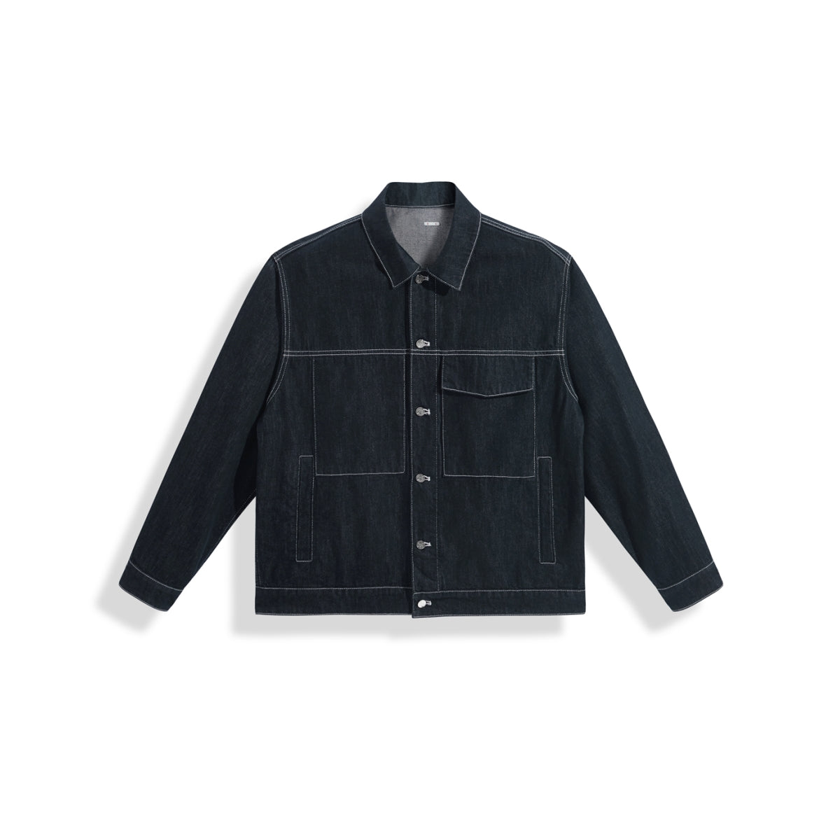 Men's Vintage Contrast Topstitching Denim Jacket