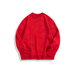 Men's Red Letter Jacquard Pullover