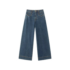 Women's Vintage Brushed Wide-Leg Jeans