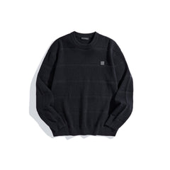 Men's Striped Textured Pullover