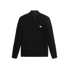Men's Wool-Blend Cable Knit Textured Sweater