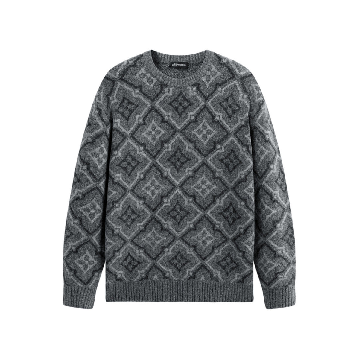 Men's Allover Monogram Jacquard Sweater