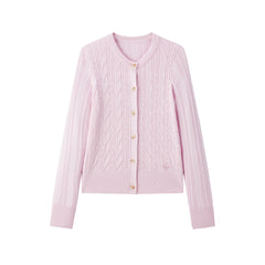 Women's Slim-Fit Cable-Knit Cardigan