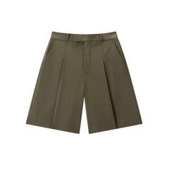 Women's Pleated Knee-Length Trousers