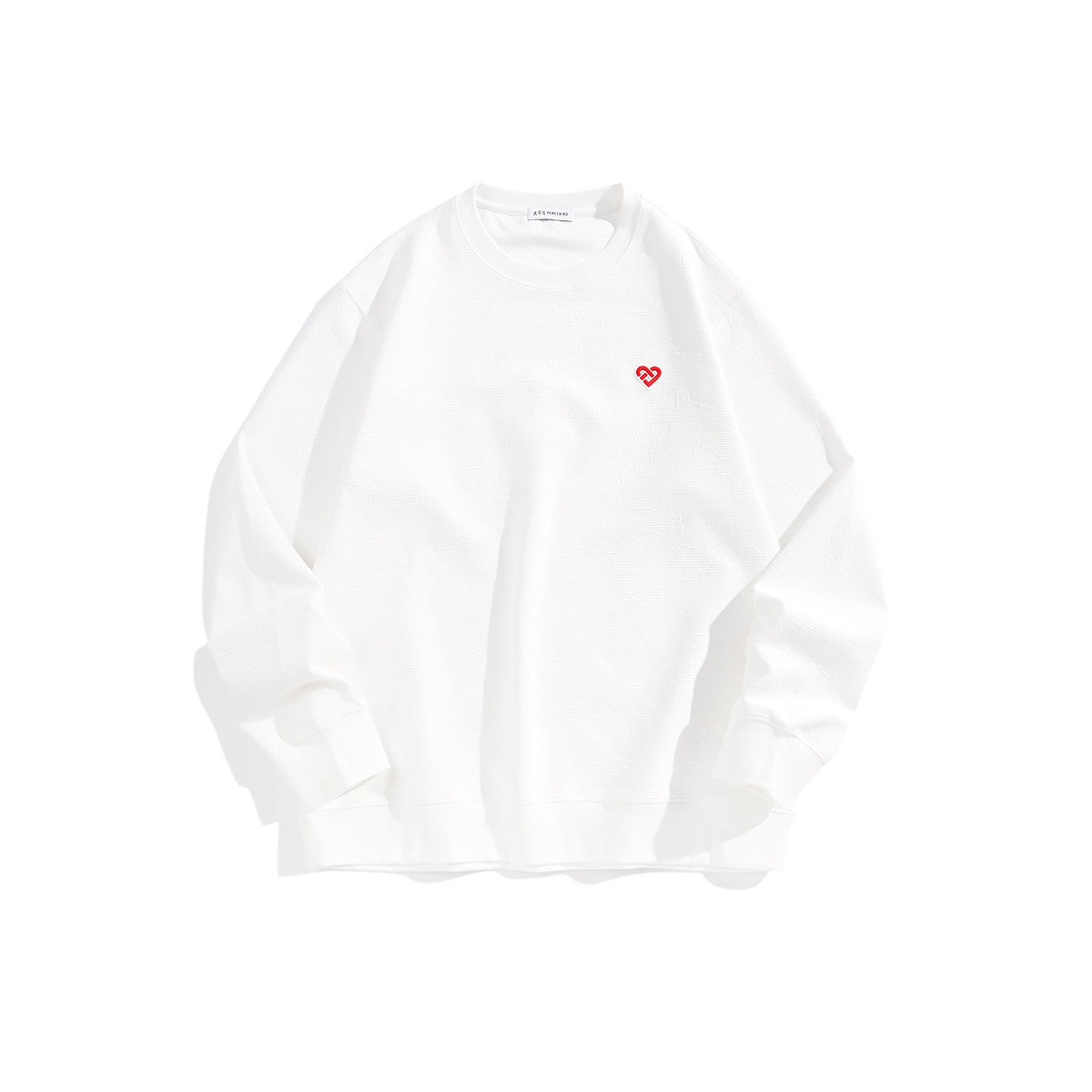 Men's White Textured Sweatshirt