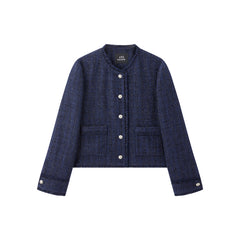 Women's Textured Raw-Edge Tweed Jacket
