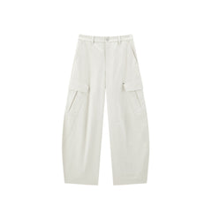 Women's High-Waisted Barrel-Leg Utility Pants