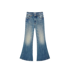 Women's Vintage High-Waisted Flared Jeans