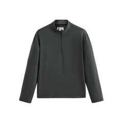 Men's Embroidered Half-Zip Fleece-Lined Sweatshirt