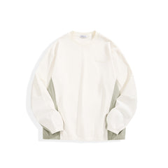 Men's Contrast Sweatshirt with Back Letter Print