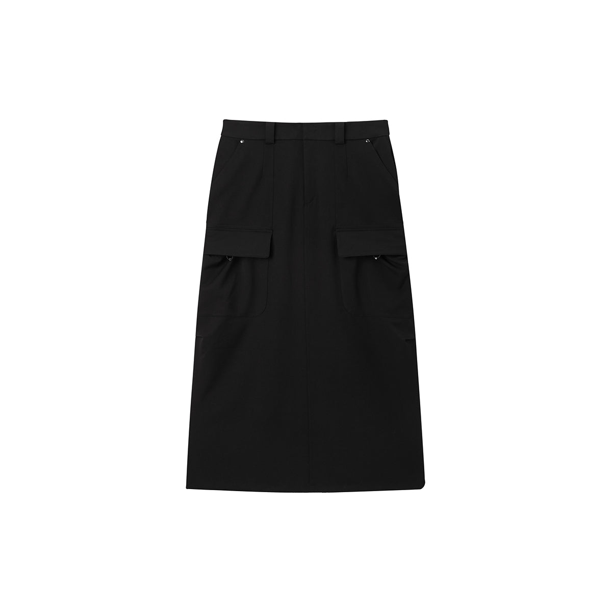 Women's High-Waist Midi Cargo Skirt