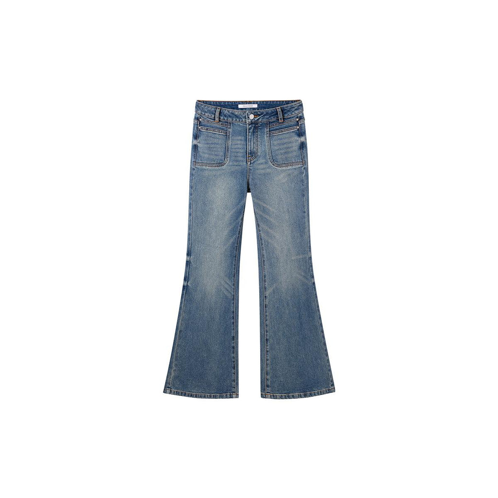 Women's Gradient Flared Jeans | Peacebird Women Fashion