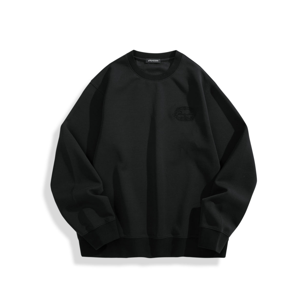 Men's Basic Embroidered Pullover Sweatshirt