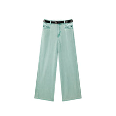 Women's Turquoise High-Waisted Jeans