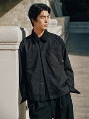 Men's Chinese-Inspired Diamond Jacquard Jacket