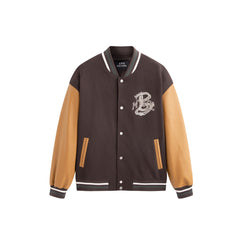 Men's Colorblock Embroidered Baseball Jacket