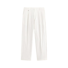 Men's White Straight-Leg Pants