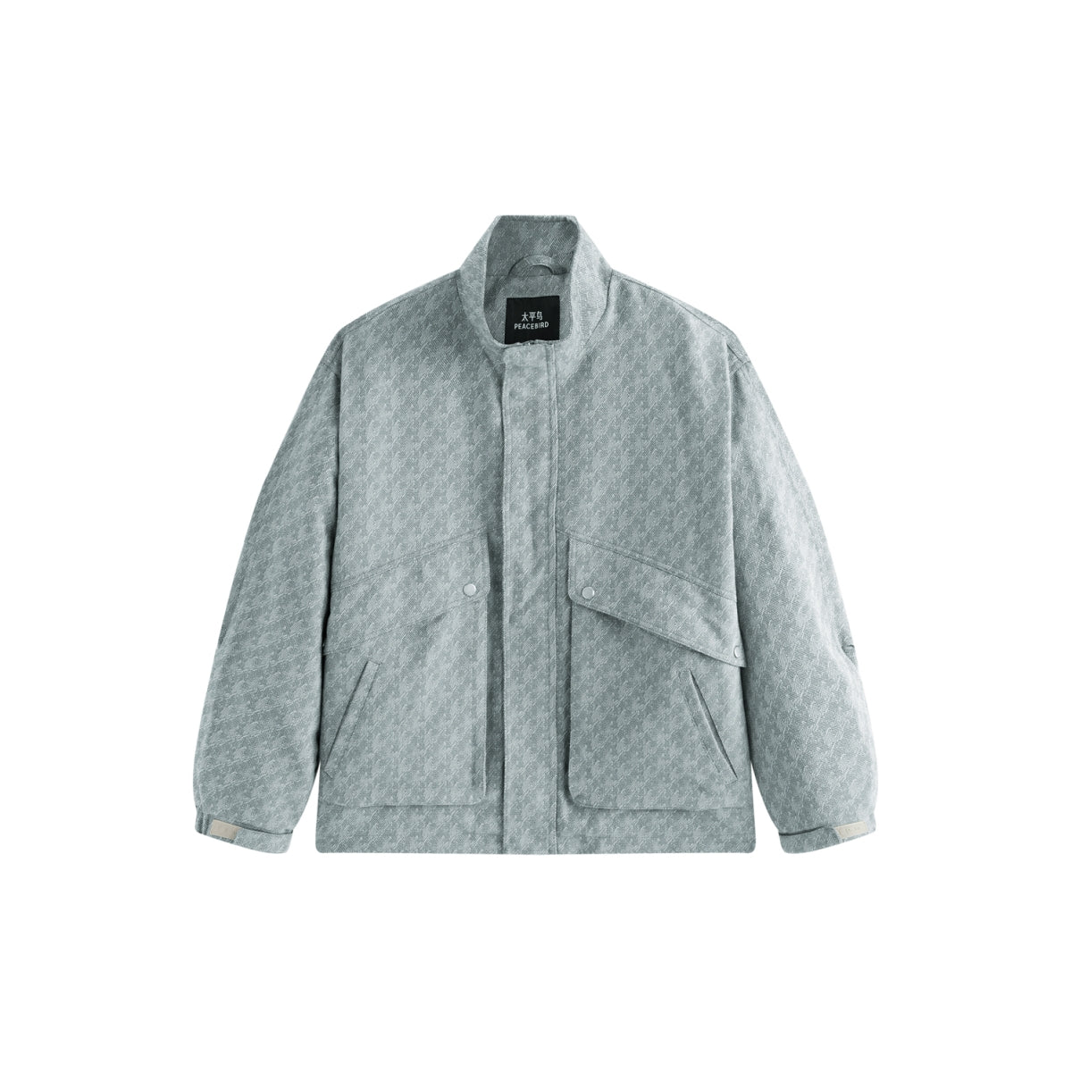 Men's Houndstooth Jacquard Denim Jacket