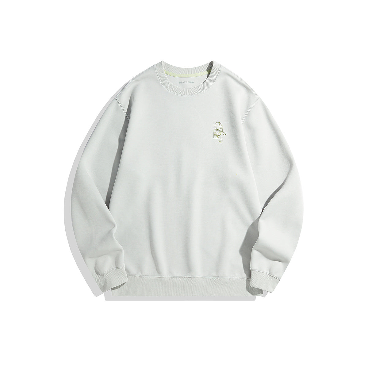 Men's White Embroidered Sweatshirt