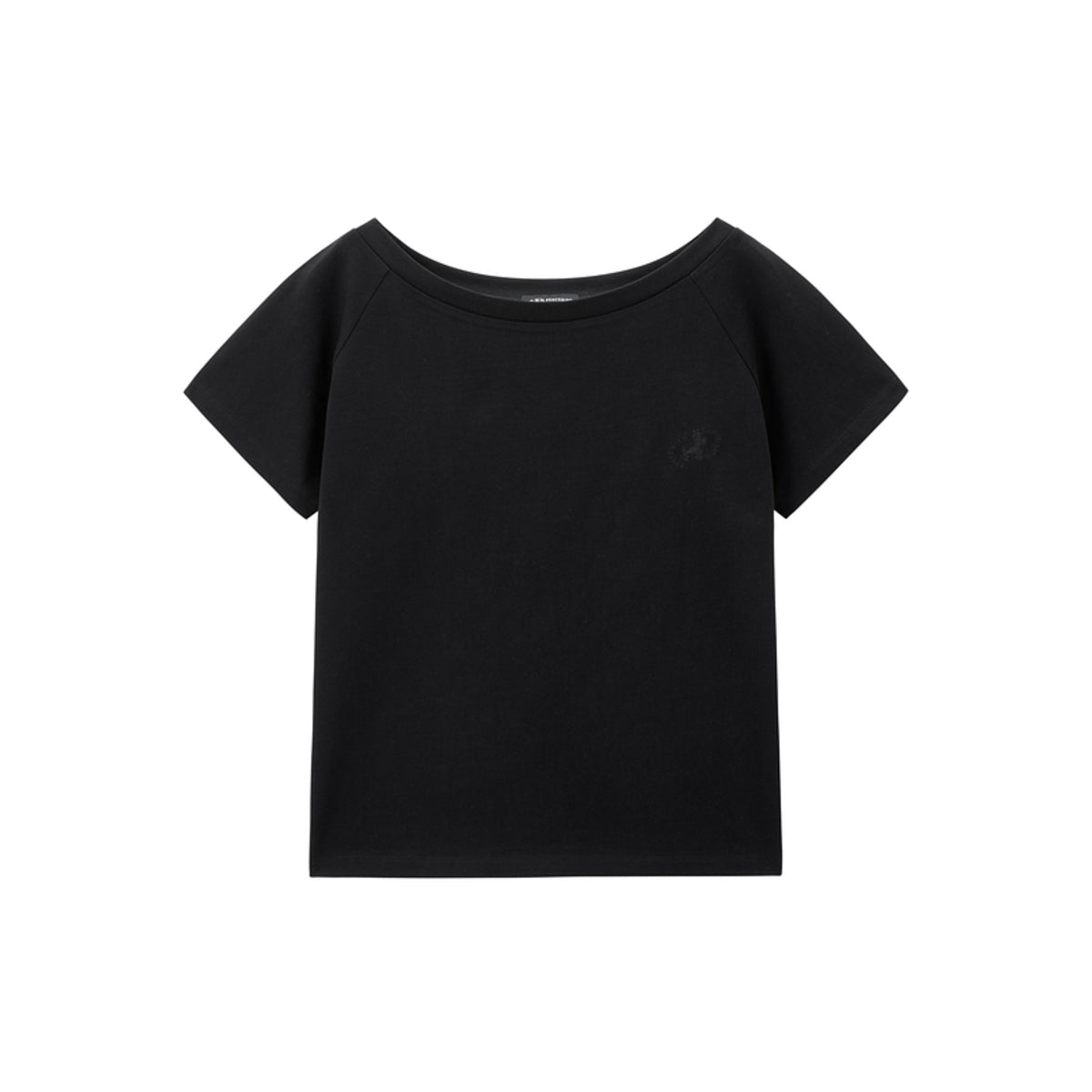Women's Embroidered Boat-Neck T-Shirt