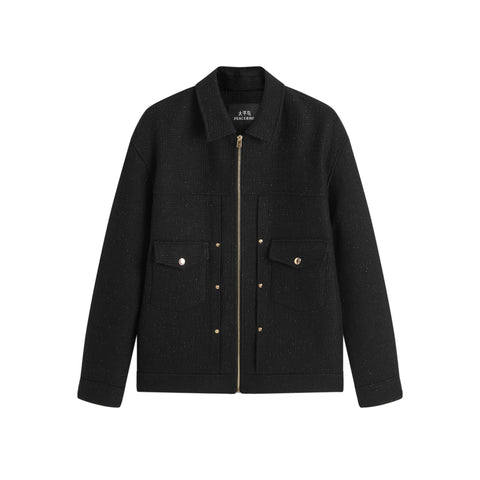 *US Final Sale* Men's Metallic Tweed Textured Commuter Jacket
