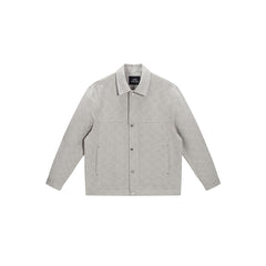 Men's Gray-Green Textured Jacquard Jacket