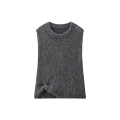 Women's Wool-Blend Vest with Detachable Metal Detail
