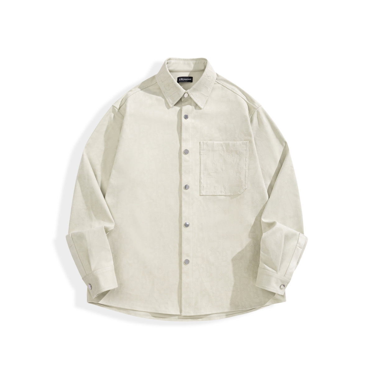 Men's High-Stretch Jacquard Faux Suede Shirt